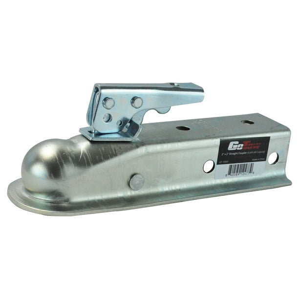 3500lbs MotoAlliance Impact Implements Straight Tongue Trailer Coupler for 2 inch Ball Hitch